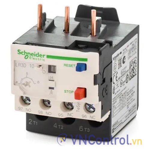 Rơ le nhiệt 3 cực - 10A SCHNEIDER LR3D10