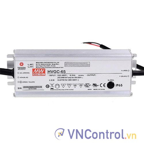 Bộ nguồn LED Meanwell HVGC-65-1050B (65W 6-62V 1050mA)