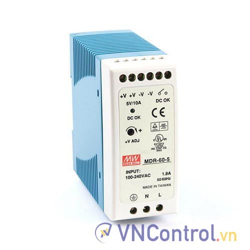 Bộ nguồn Meanwell MDR-60-5 (60W 5V 10A)