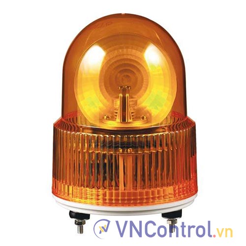 Đèn xoay cảnh báo QLIGHT S125R-BZ-24-A 24VDC D125 có còi màu hổ phách