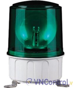 Đèn xoay cảnh báo QLIGHT S150U-FT-BZ-110-G 110VAC D150 có còi màu xanh lá