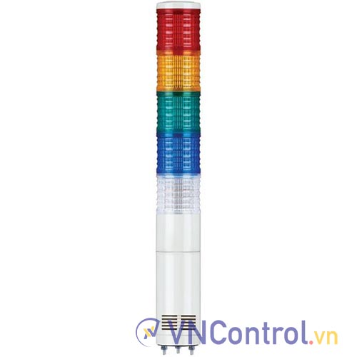 Đèn tháp kết nối mạng LAN QLIGHT ST45ML-ETN-BZ-5-12-RAGBW 5 tầng 12VDC có còi