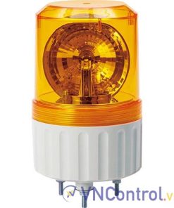 Đèn xoay cảnh báo QLIGHT S80LR-BZ-12-A 12VDC D80 có còi màu hổ phách