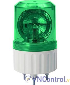 Đèn xoay cảnh báo QLIGHT S80LR-BZ-12-G 12VDC D80 có còi màu xanh lá