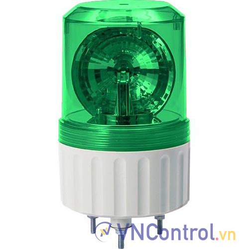 Đèn xoay cảnh báo QLIGHT S80LR-BZ-110-G 110VAC D80 có còi màu xanh lá