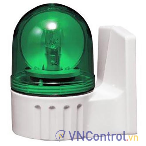 Đèn xoay cảnh báo QLIGHT S80AR-BZ-220-G 220VAC D80 có còi màu xanh lá