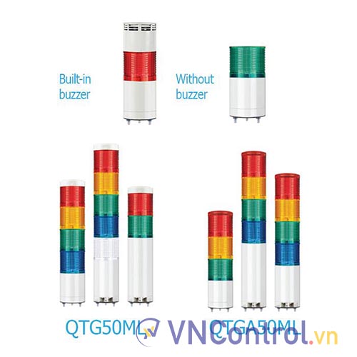 Đèn tháp QLIGHT QTGA50ML-1-12-R 1 tầng 12VAC/DC D50