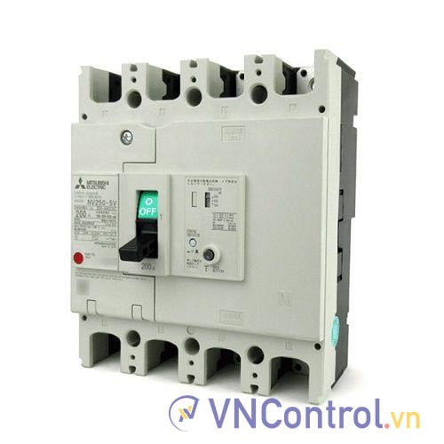 CB khối chống giật Mitsubishi NV250-SV 4P 250A 36kA 1.2.500mA