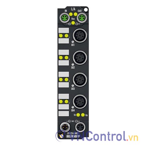 EP6224-0002 | EtherCAT Box, 4-channel communication interface + 4-channel digital input, IO-Link, master, Class A, M12