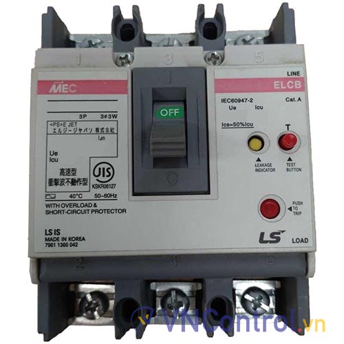 Aptomat khối chống giật 3 pha (ELCB) LS EBS33Fb 20A 30mA 2.5kA