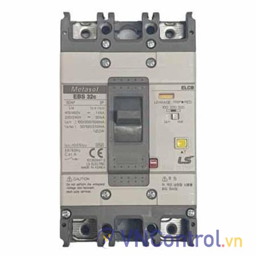 Aptomat khối chống giật 2 cực LS EBS32c-25-100/200/500 .