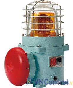 Đèn xoay cảnh báo phòng nổ QLIGHT SEBA-110-A 110VAC D167 có còi màu hổ phách