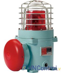 Đèn xoay cảnh báo phòng nổ QLIGHT SEBA-110-R 110VAC D167 có còi màu đỏ
