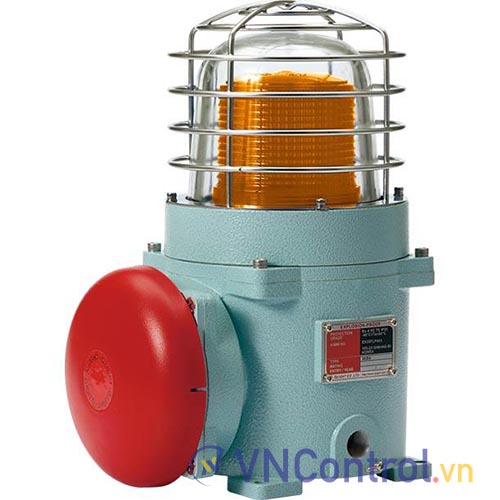 Đèn cảnh báo phòng nổ QLIGHT SEBAL-24-A 24VDC D167 có còi màu hổ phách
