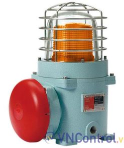 Đèn cảnh báo phòng nổ QLIGHT SEBAS-110-A 110VAC D167 có còi màu hổ phách