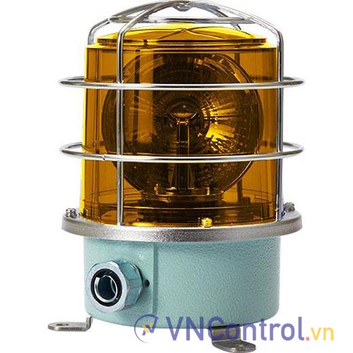 Đèn xoay cảnh báo cho công nghiệp nặng/tàu thủy QLIGHT SH2LRP-24-A 24VDC D150 màu hổ phách