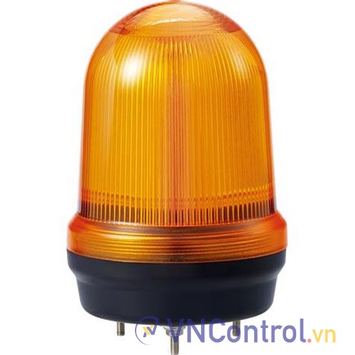 Đèn xoay cảnh báo QLIGHT MFL100-BZ-12/24-A 12-24VDC D100 có còi màu hổ phách