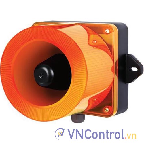 Đèn cảnh báo cho công nghiệp nặng/tàu thủy QLIGHT QWCD35-110/220-A-LC 110-220VAC D135 còi đa âm màu hổ phách
