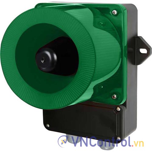 Đèn cảnh báo cho công nghiệp nặng/tàu thủy QLIGHT QWCD35T-12/24-G 12-24VDC D132 còi đa âm màu xanh lá