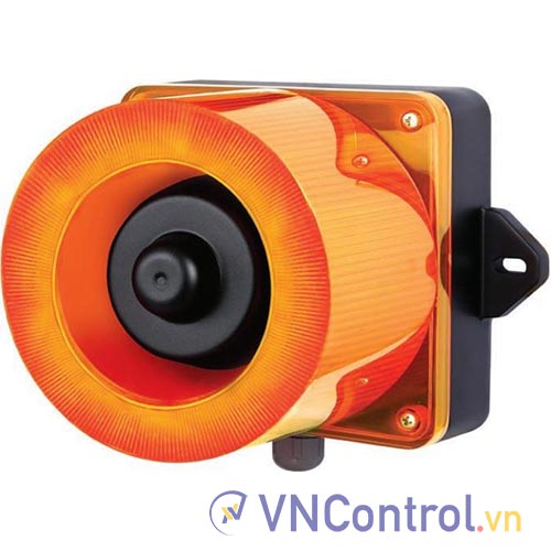 Đèn cảnh báo cho công nghiệp nặng/tàu thủy QLIGHT QWCD50SD-110/220-A-LC 110-220VAC D167 còi đa âm màu hổ phách