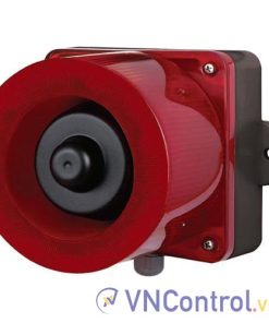 Đèn cảnh báo cho công nghiệp nặng/tàu thủy QLIGHT QWCD50-24-R 24VDC D167 còi đa âm màu đỏ