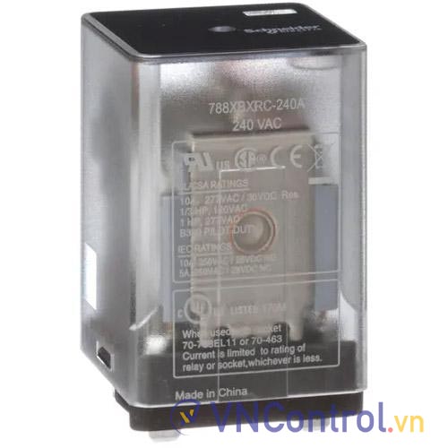 Rơ le trung gian SCHNEIDER 788XBXRC-240A 220VAC 8 chân dẹt 10A