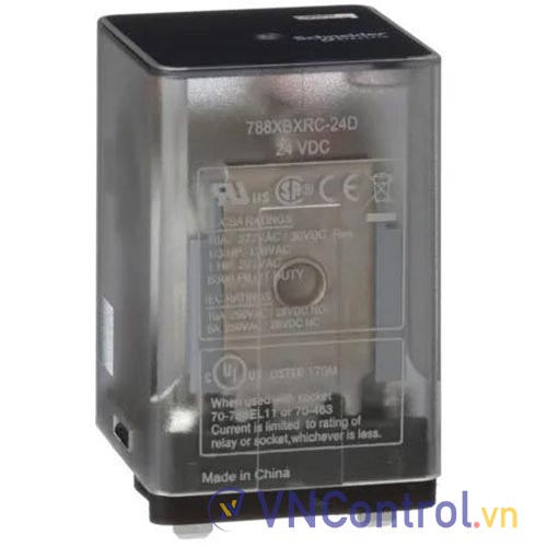 Rơ le trung gian SCHNEIDER 788XBXRC-24D 24VDC 8 chân dẹt 10A 