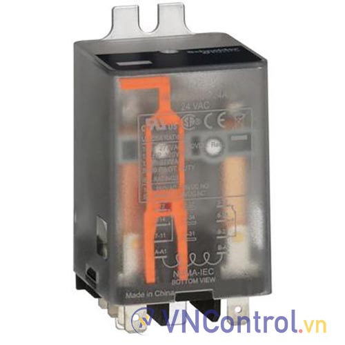 Rơ le trung gian SCHNEIDER 788XBXRC1-24A 24VAC 8 chân dẹt 10A