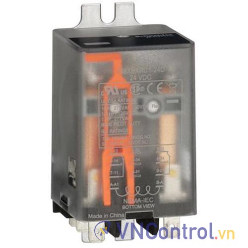 Rơ le trung gian SCHNEIDER 788XBXRC1-24D 24VDC 8 chân dẹt 10A
