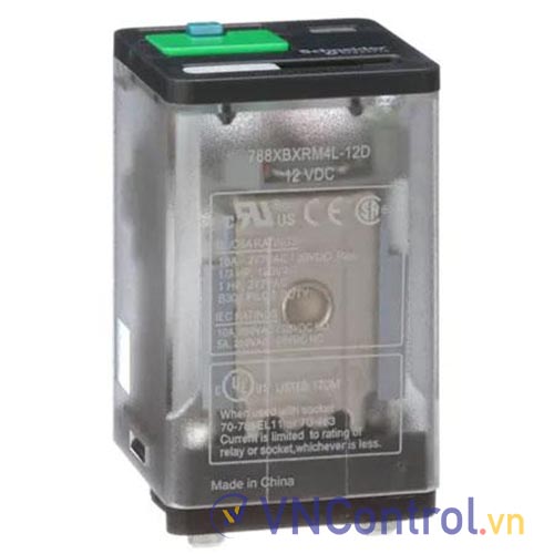 Rơ le trung gian SCHNEIDER 788XBXRM4L-12D 12VDC 8 chân dẹt 10A