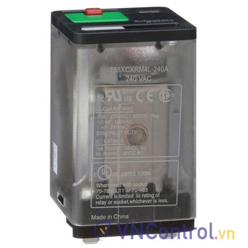 Rơ le trung gian SCHNEIDER 788XCXRM4L-240A 220VAC 11 chân dẹt 10A