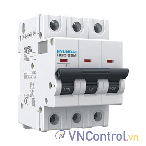 MCB Hyundai HGD63M 3P 25A 6kA