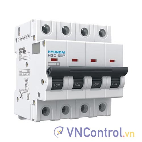 MCB Hyundai HGD63P 4P 25A 10kA