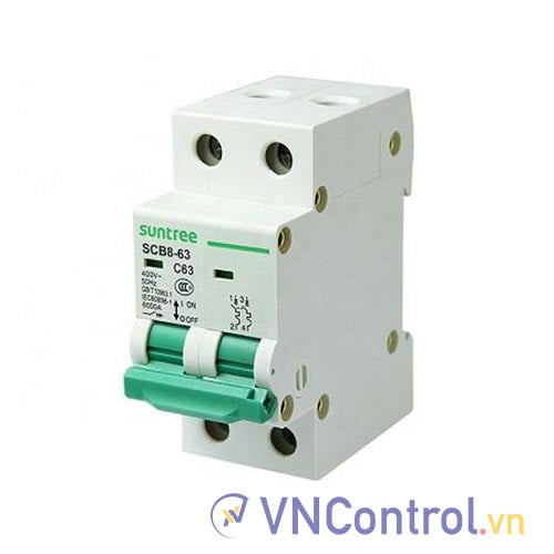 MCB Suntree SCB8-63H 25A 10kA 2P