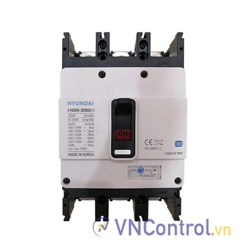 MCCB Hyundai HGM250H-F 3P 160A 38kA