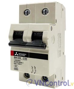 Aptomat cài MITSUBISHI BH-D6 2P 50A 6kA C N .