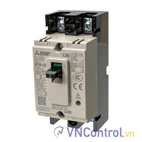 Aptomat khối (MCCB) MITSUBISHI NF30-CS 2P 3A 2.5KA . - VNControl.vn