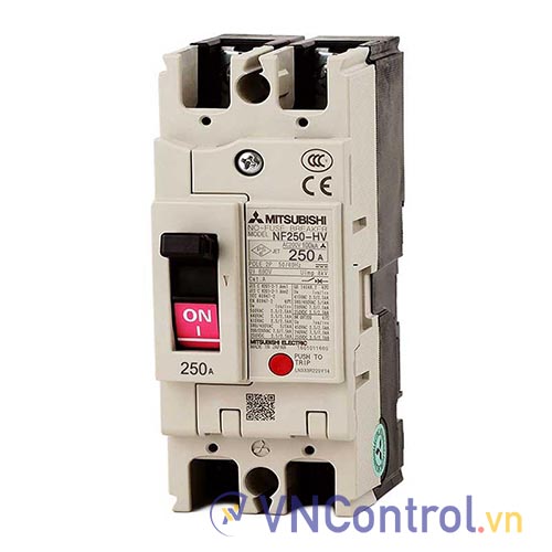 Aptomat khối (MCCB) MITSUBISHI NF250-HV 2P 250A 100KA . 