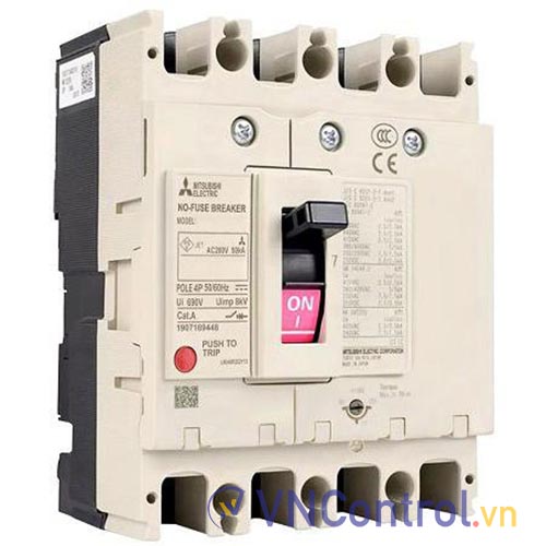 Aptomat chỉnh dòng MITSUBISHI NF125-LGV 4P 35-50A 50KA .