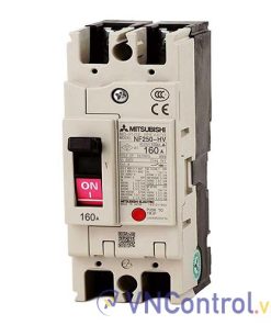 Aptomat khối (MCCB) MITSUBISHI NF250-HV 2P 160A 100KA .