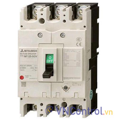 Aptomat chỉnh dòng MITSUBISHI NF125-SGV 3P 35-50A 36KA .