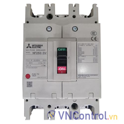 Aptomat khối (MCCB) MITSUBISHI NF250-SV 3P 150A 36KA . 
