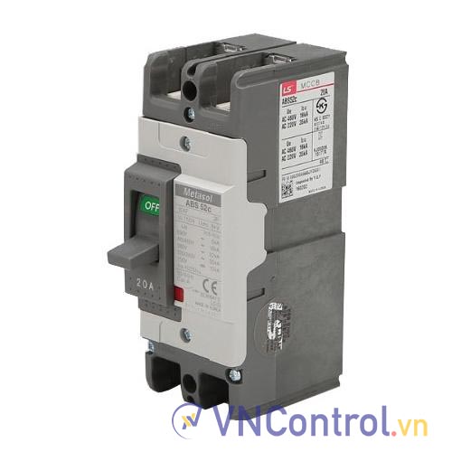 Aptomat khối (MCCB) LS ABS52C 15A 2P 35kA