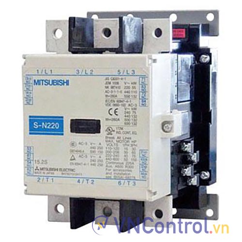 Công tắc tơ 3 pha MITSUBISHI S-N220 AC200V 2a2b 250A 132kW