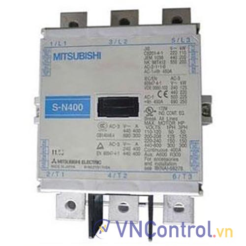 Công tắc tơ 3 pha MITSUBISHI S-N400 AC200V 2a2b 400A 220kW