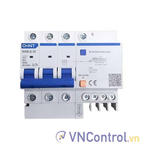 RCBO Chint NXBLE-32 6A 3P+N 30mA 6kA