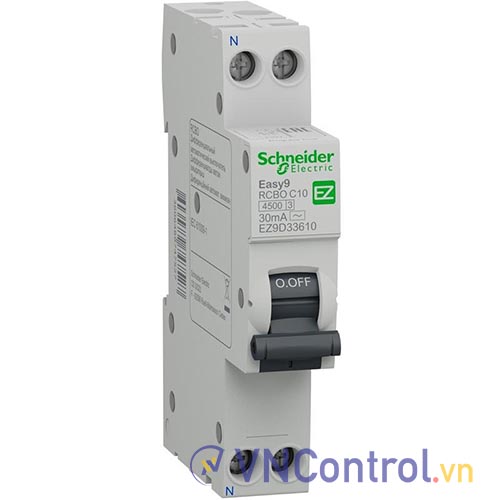 Aptomat chống giật, quá tải (RCBO) SCHNEIDER EZ9D33610 1P+N 10A 30mA 