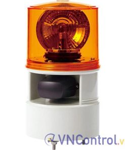 Đèn xoay cảnh báo QLIGHT S125D-WA-110-A 110VAC D115 còi đa âm màu hổ phách