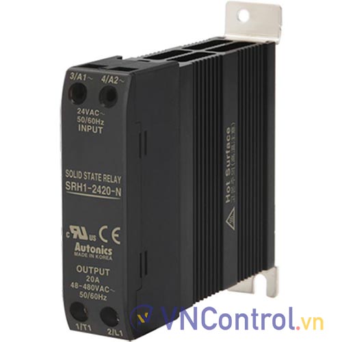 Rơ le bán dẫn 1 pha AUTONICS SRH1-2420-N 24VAC tải: 20A 480VAC