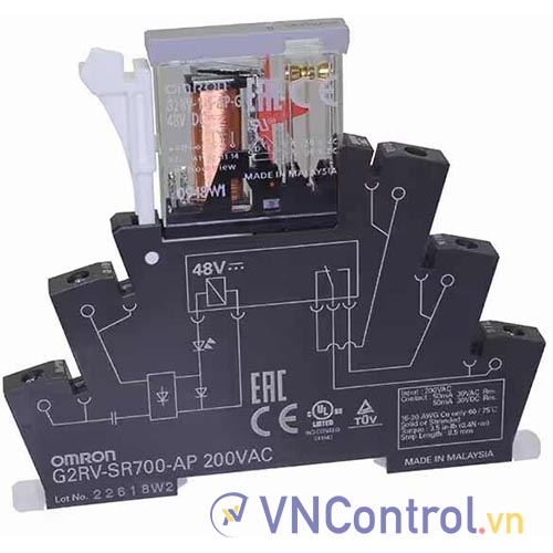 Rơ le I/O mỏng OMRON G2RV-SR700-AP AC200 BY OMB